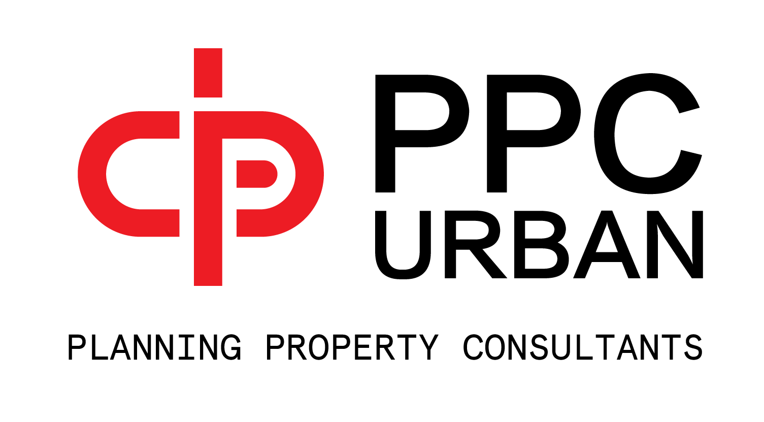 The logo for ppc urban planning property consultants is red and black.