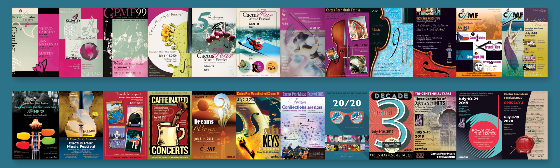 First 20 years of CPMF brochure art