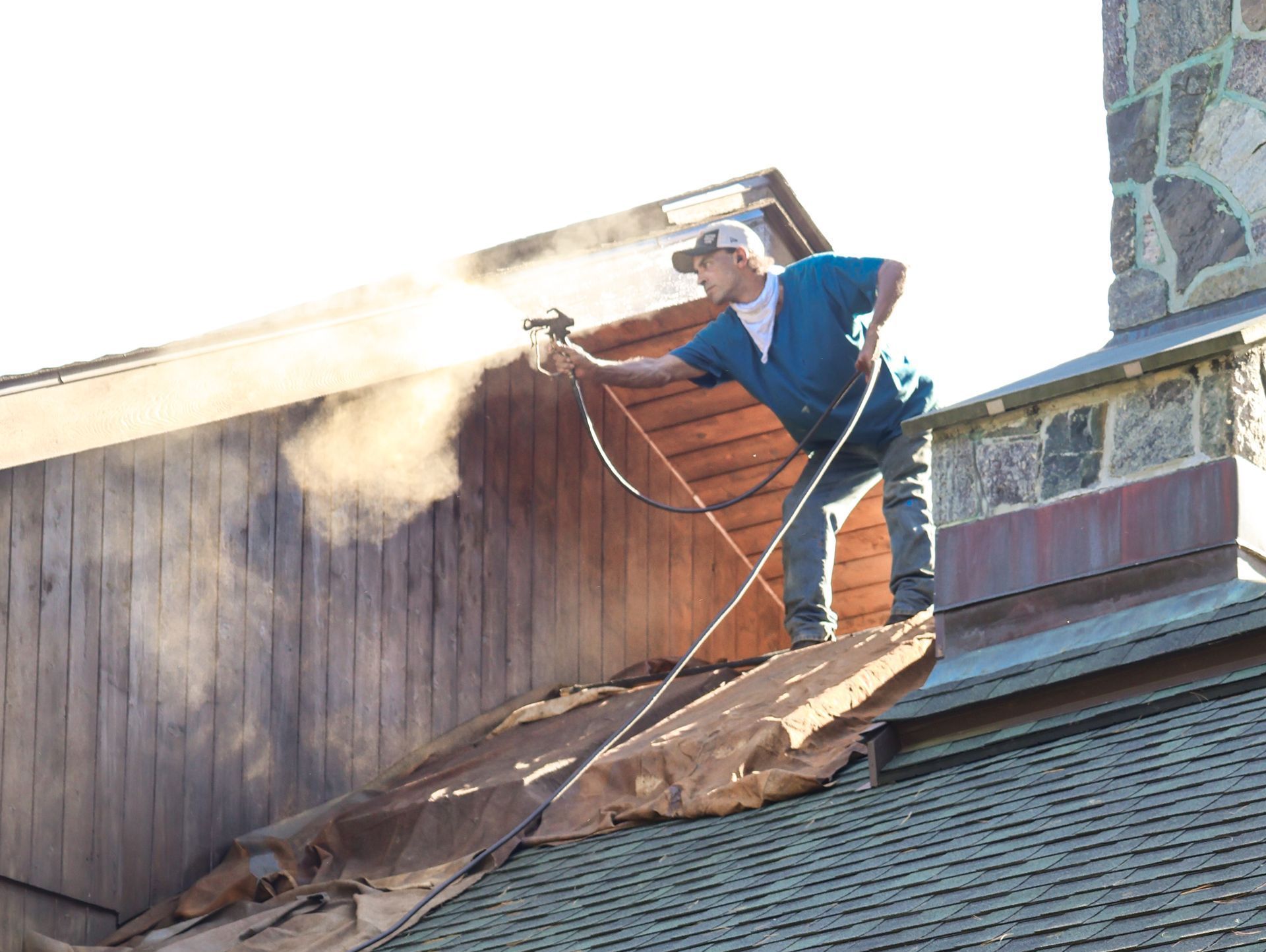 Log Home Staining in New England