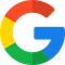 The google logo is a colorful circle with a blue g in the middle.