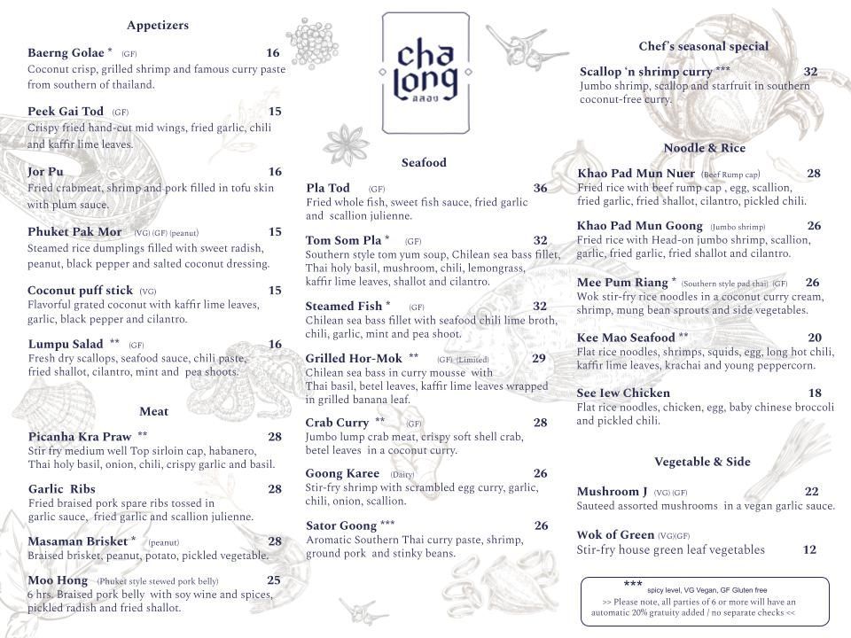 Chalong Restaurant New York Order Online & Reservation
