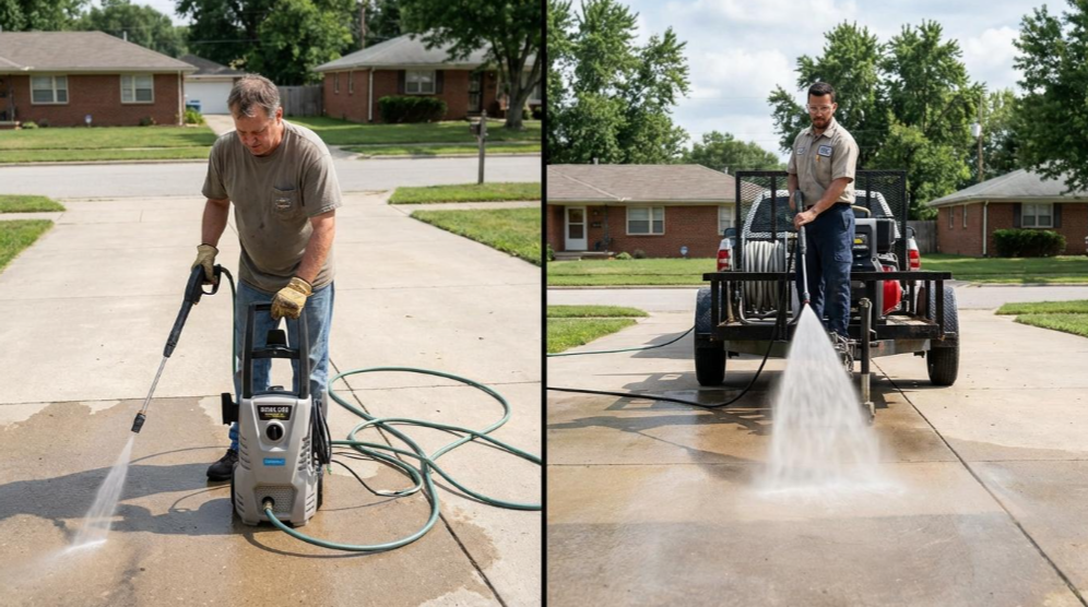 DIY Pressure Washing vs. Professional