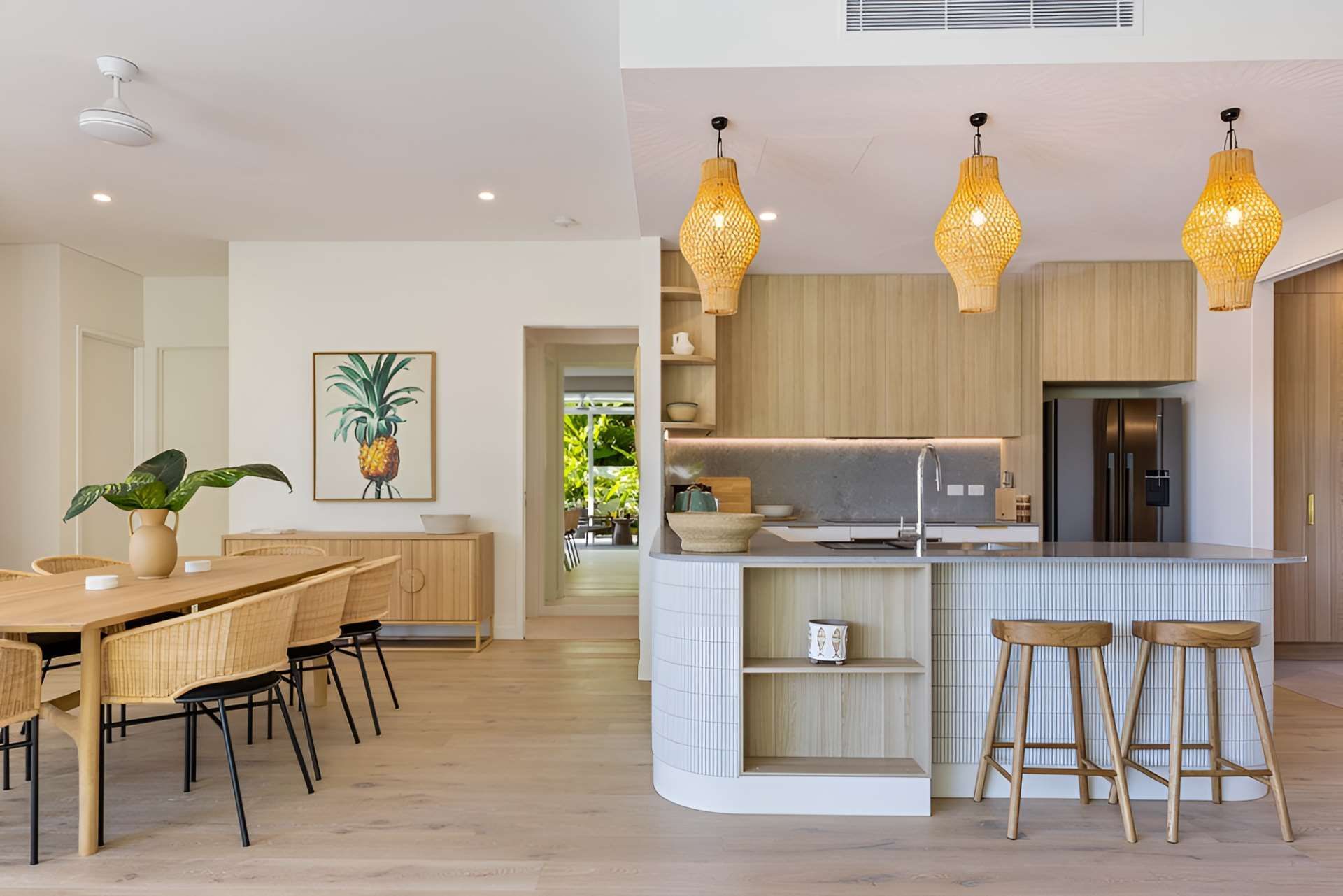 A Kitchen and Dining Room in a House With a Table and Chairs — Kitchens by CCJS in Bungalow, QLD