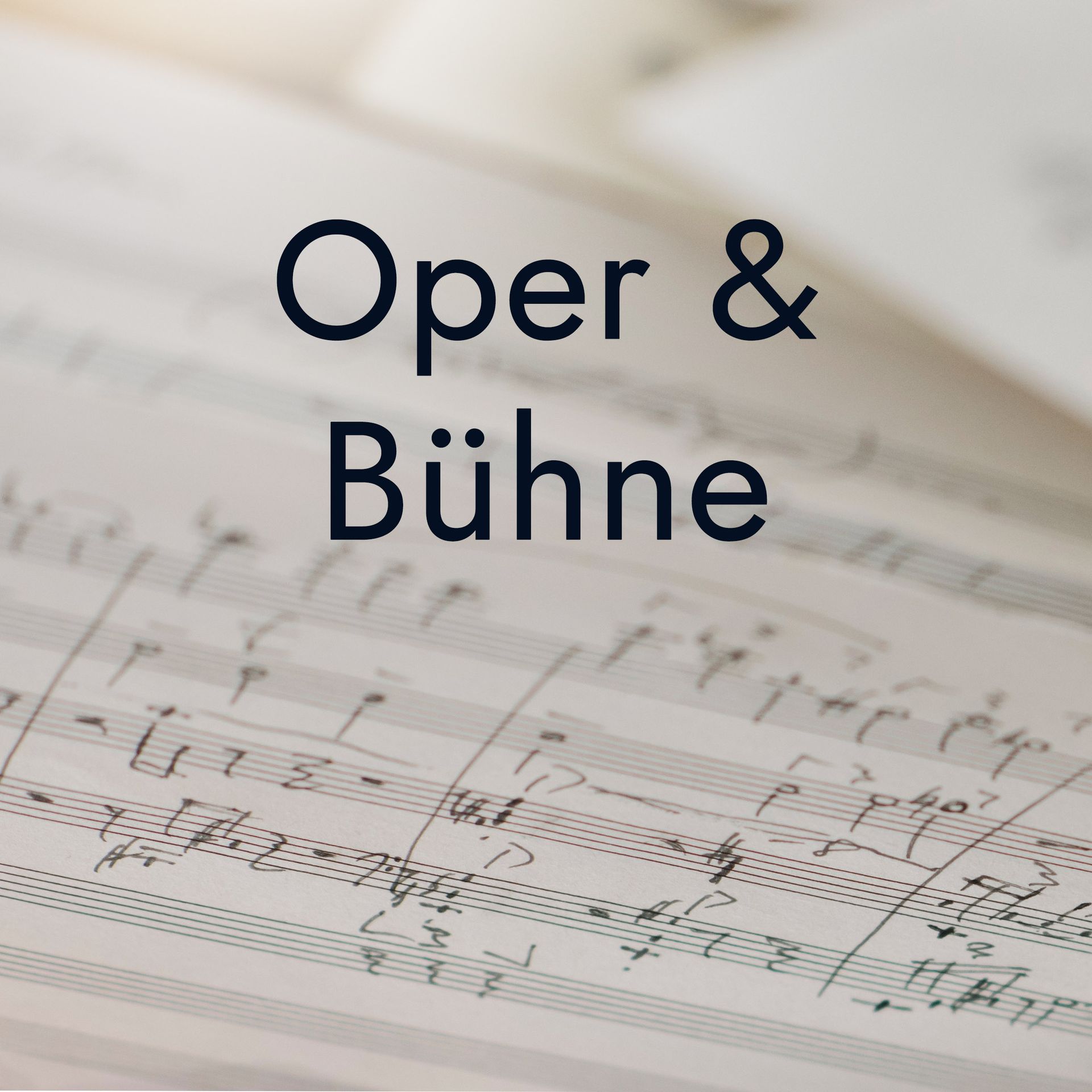 Werkliste Oper & Bühne