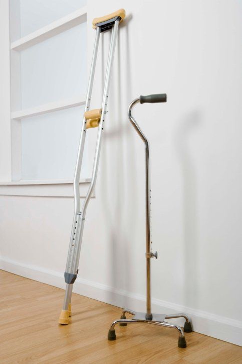 Crutch and cane for home medical assistance