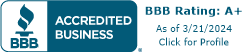 BBB Rating: A+ logo