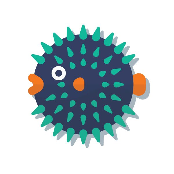 Pufferfish character
