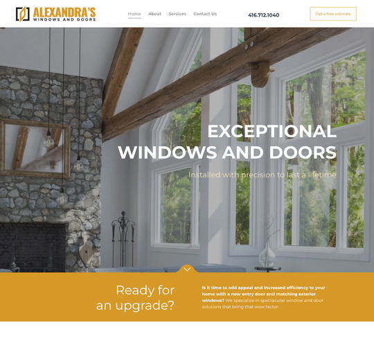 Example of a custom contractor website built by EyetoEye Design