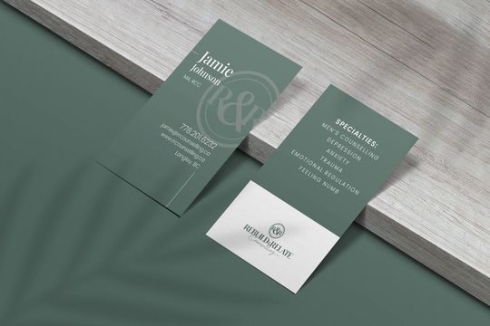 Business card and logo design for Rebuild and Relate Counselling