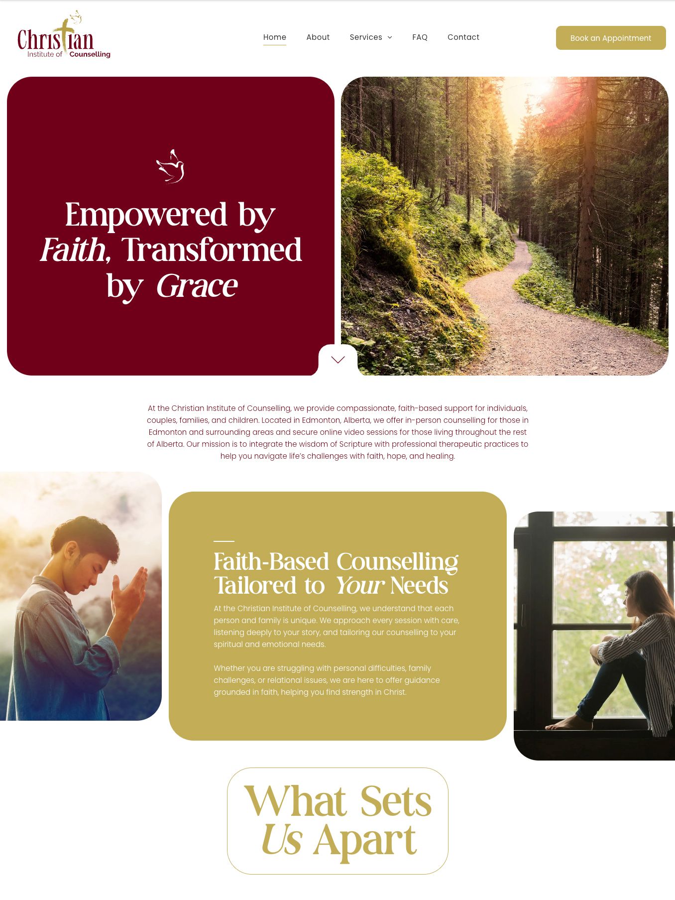 Christian counsellor web design Canada
