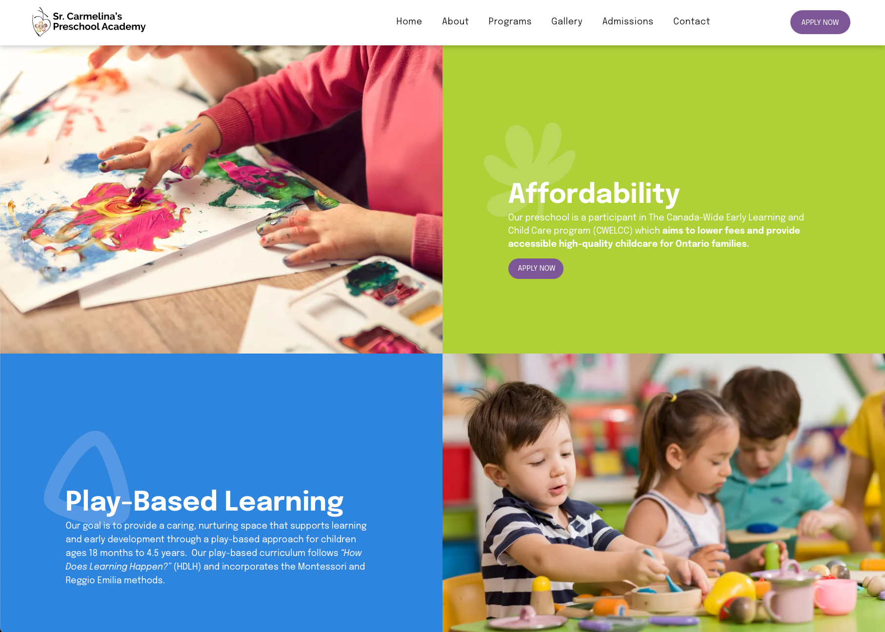 Christian Preschool Website Design