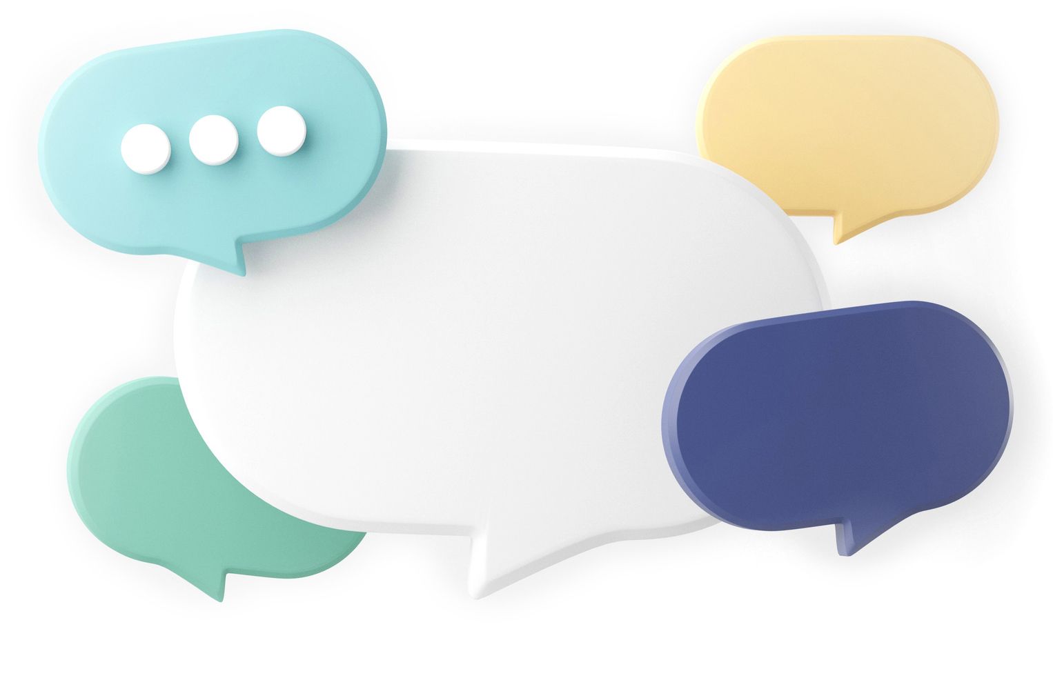 outquotes image with multiple speech bubbles