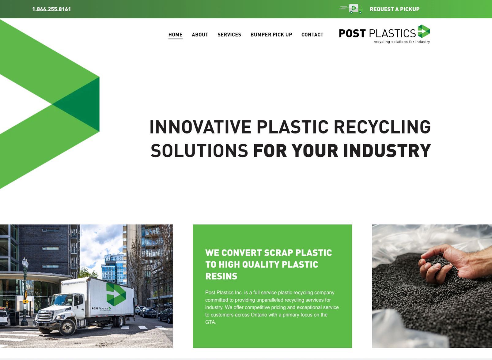 Website Development for Post Plastics in Ajax
