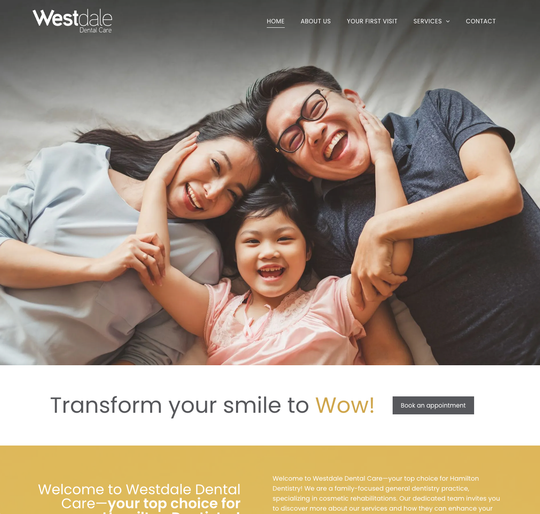 Custom dental website designed by EyetoEye Design