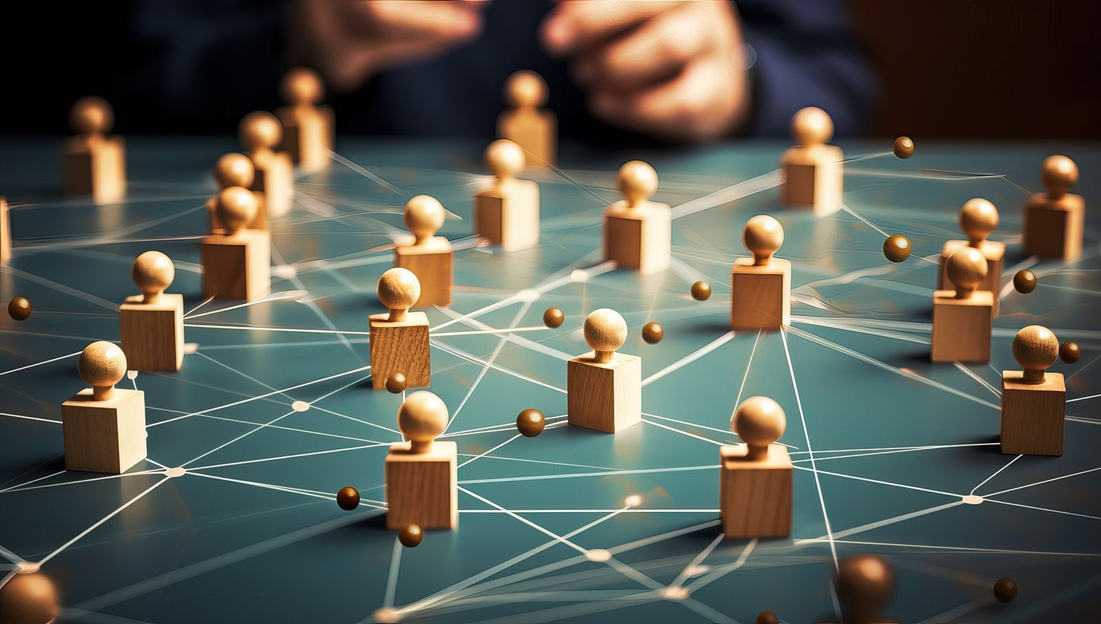 Strategic planning board illustrating audience targeting and website structure