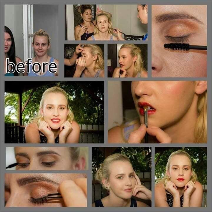 A Before and After Photo of a Woman 's Face — Bernadette's Beauty Care in Sarina, QLD