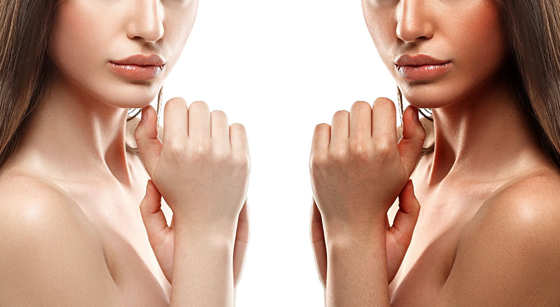 A Before and After Photo of a Woman 's Face — Bernadette's Beauty Care in Sarina, QLD