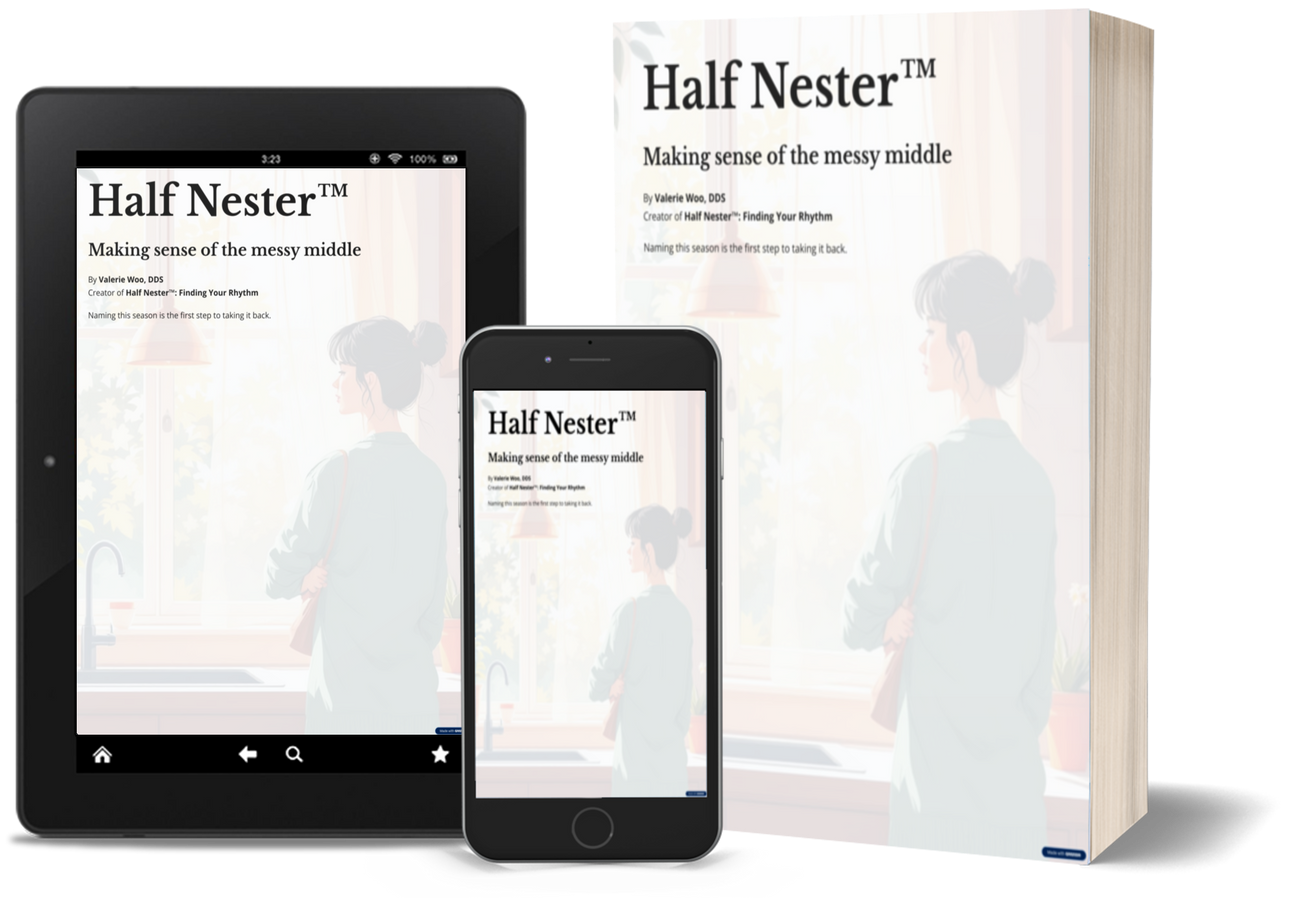 Tablet, phone, and book displaying