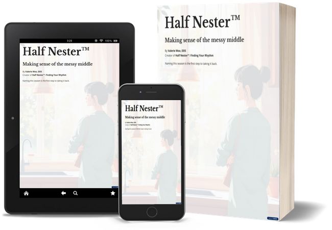 Tablet, phone, and book with