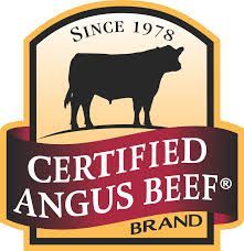 It is a certified angus beef brand logo with a cow on it.