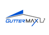 A blue and gray logo for Gutter Max