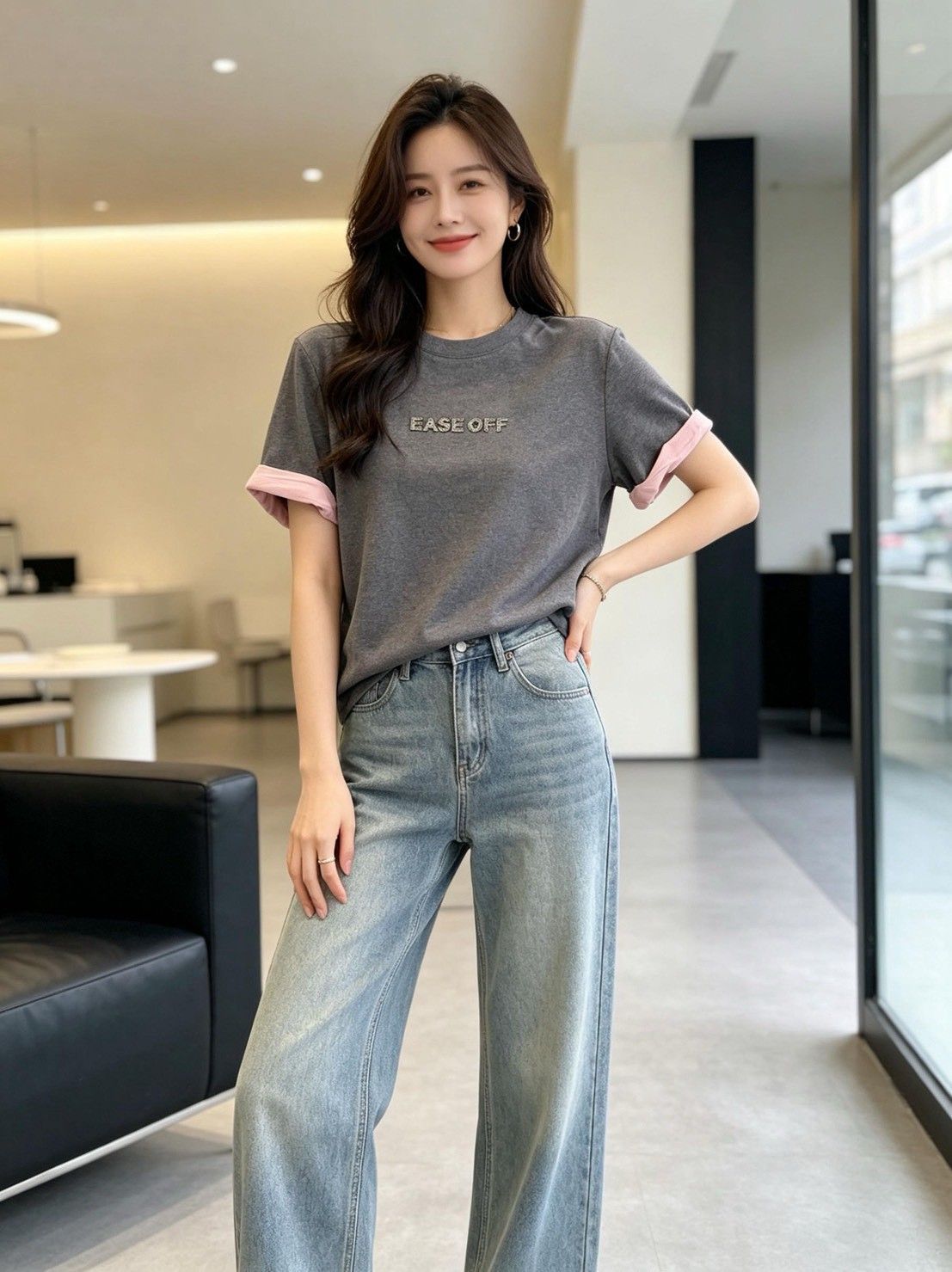 E002 珠鑽字母T恤