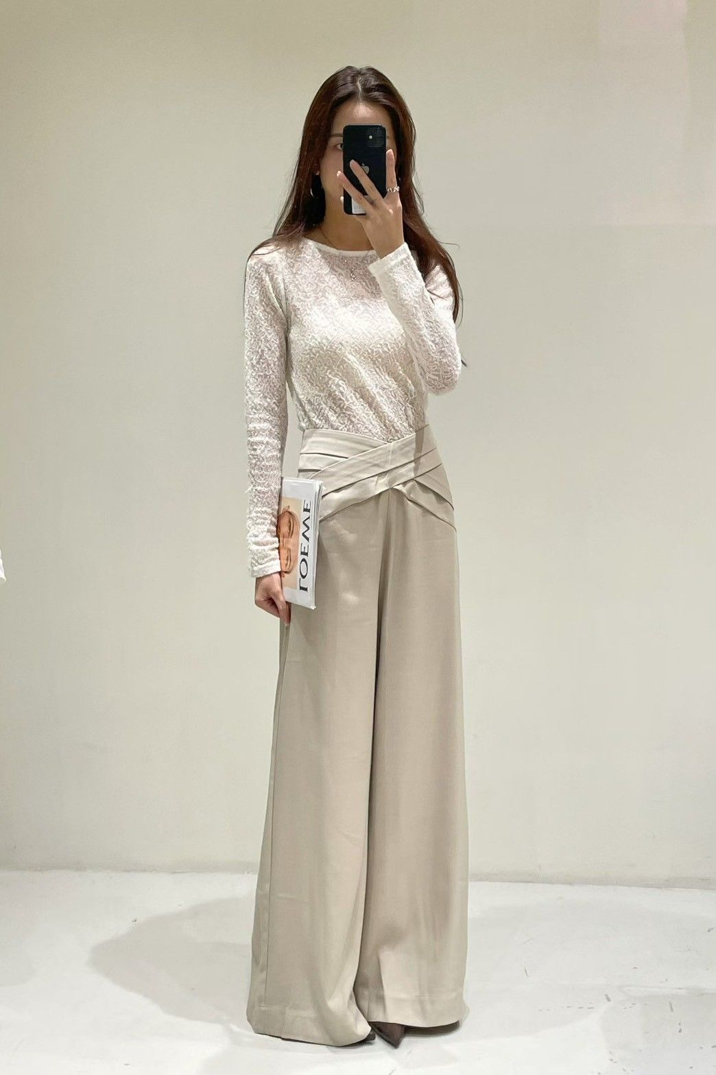 A037 交叉腰頭寬褲