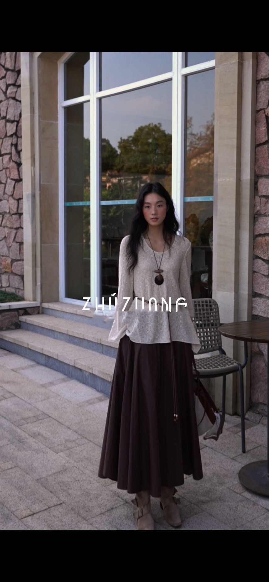 B069 質感A字傘裙