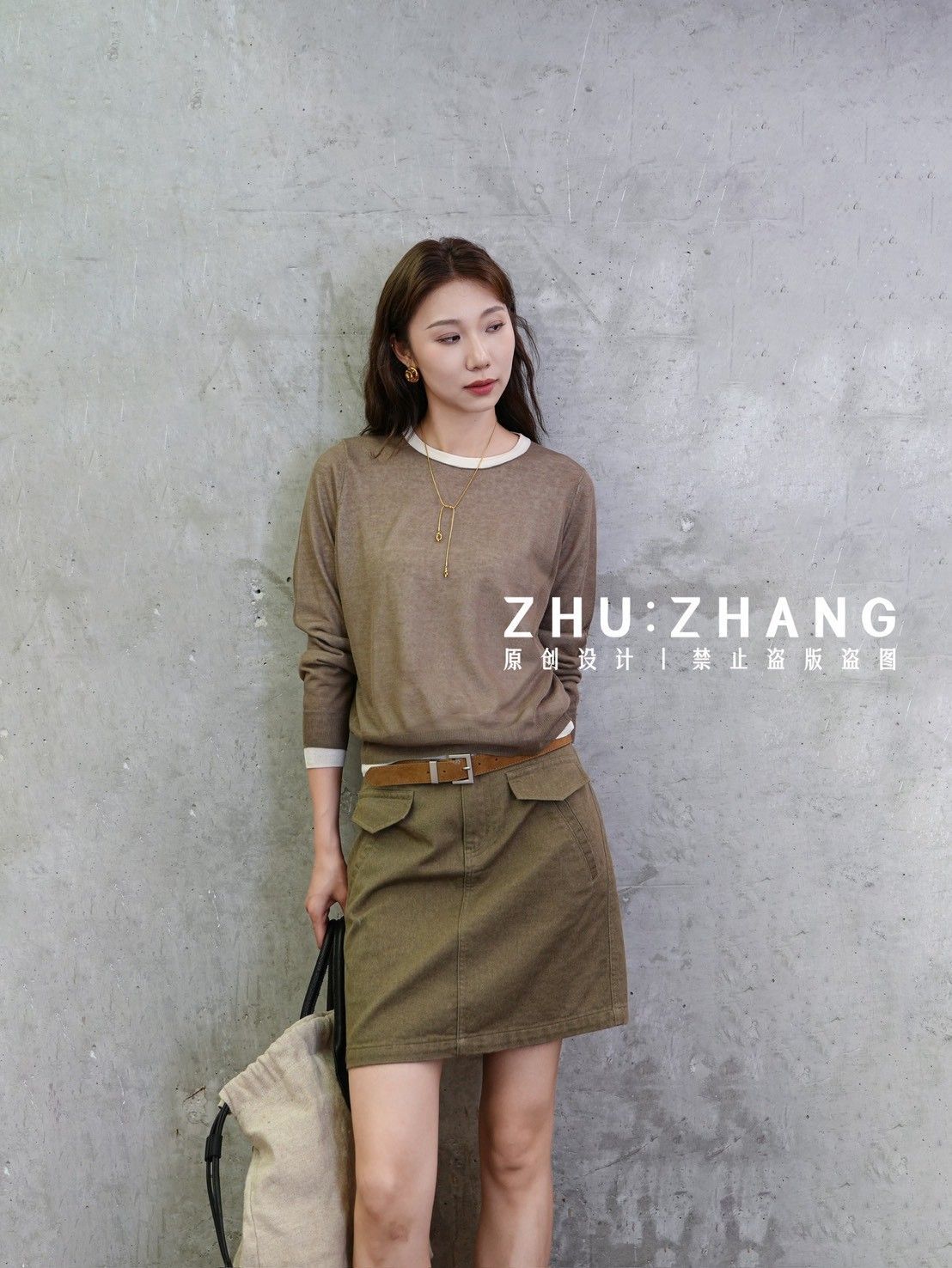 B017 牛仔A字短裙