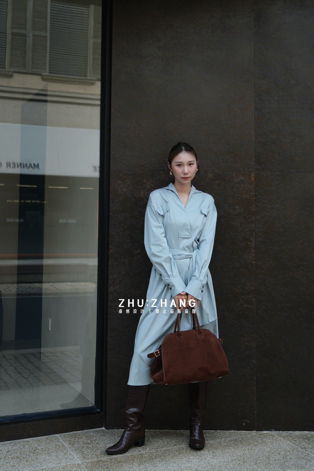 B026  知性感長洋裝