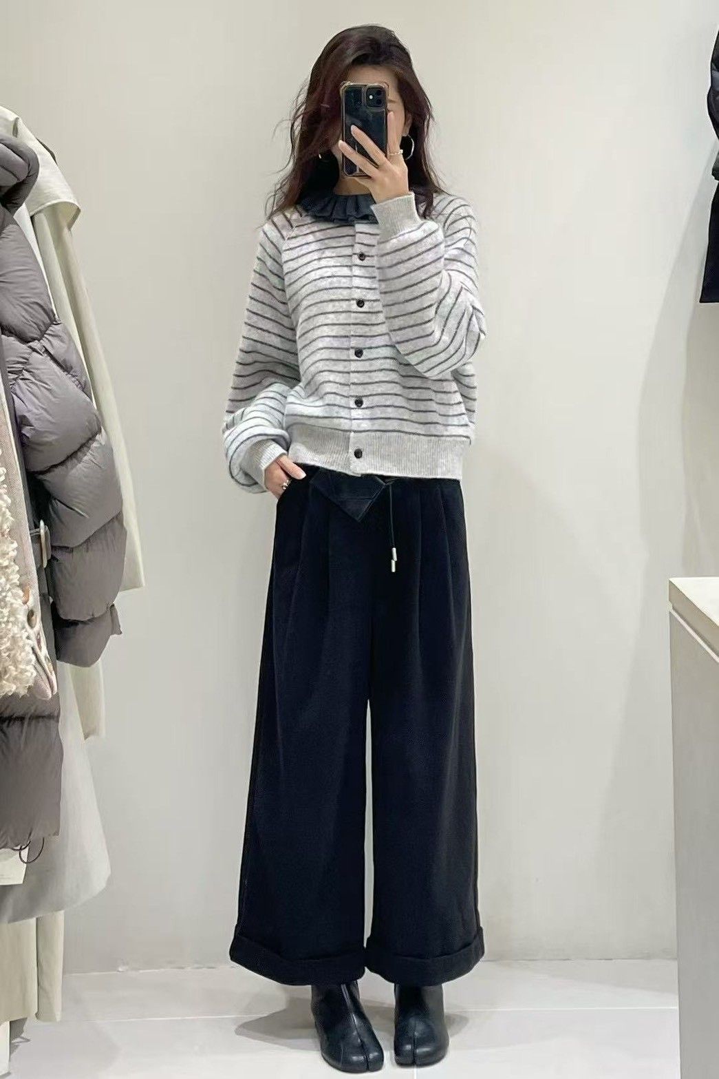 A018 腰包羊絨褲