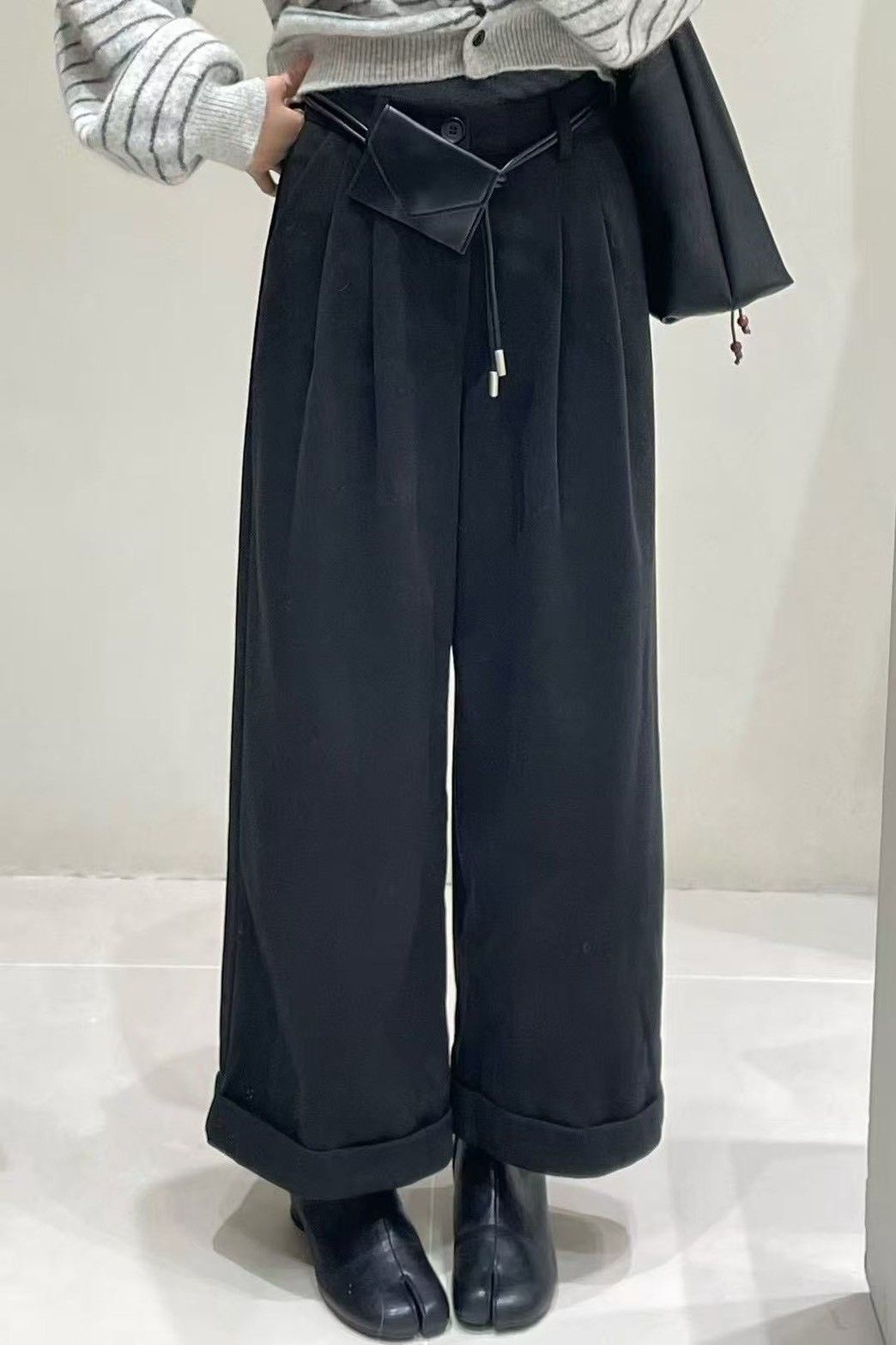 A018 腰包羊絨褲