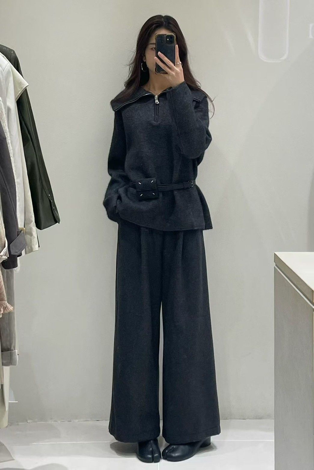 A020 毛呢寬褲（內有磨毛）