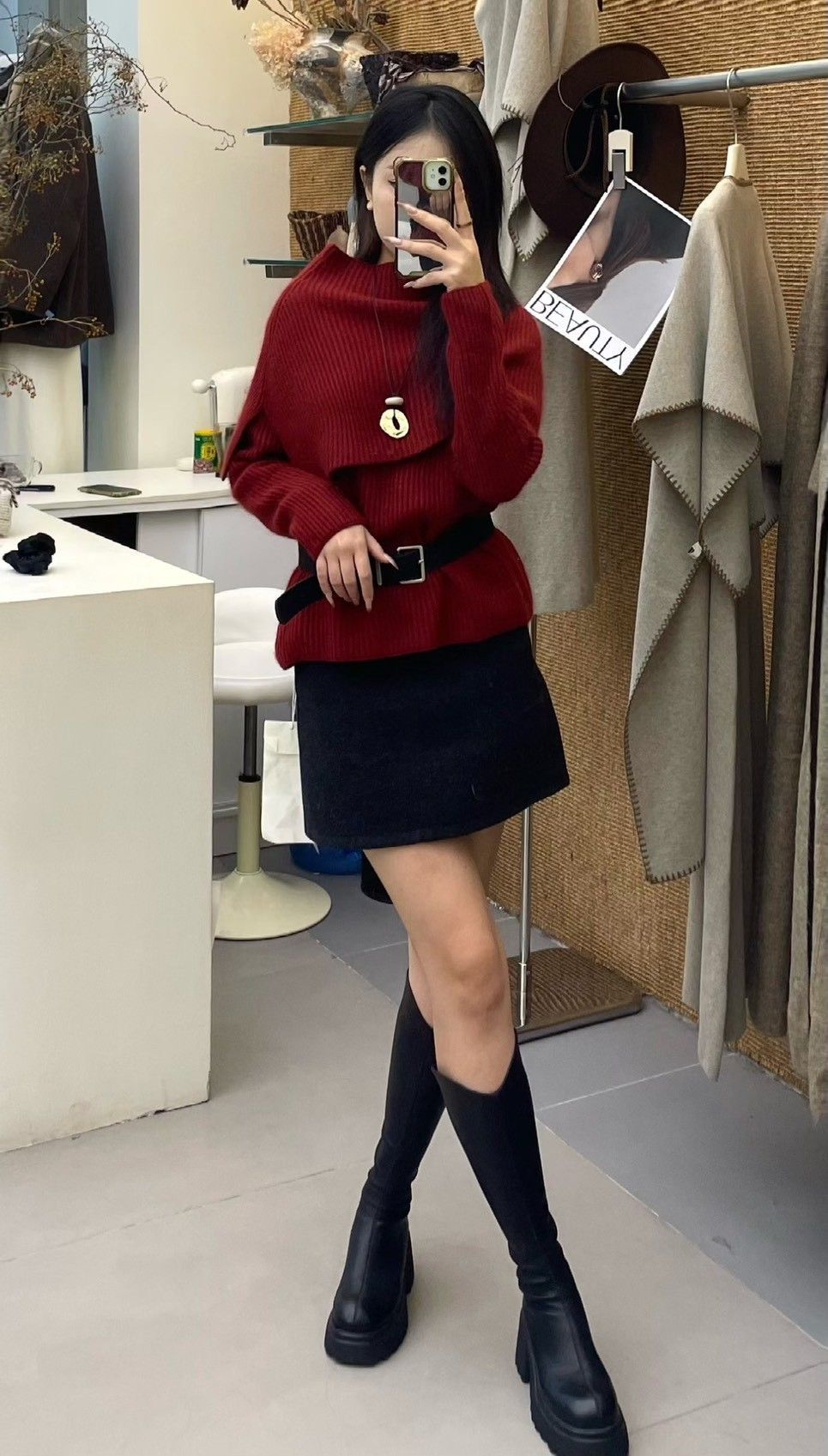 7折A025 浣熊絨披肩上衣