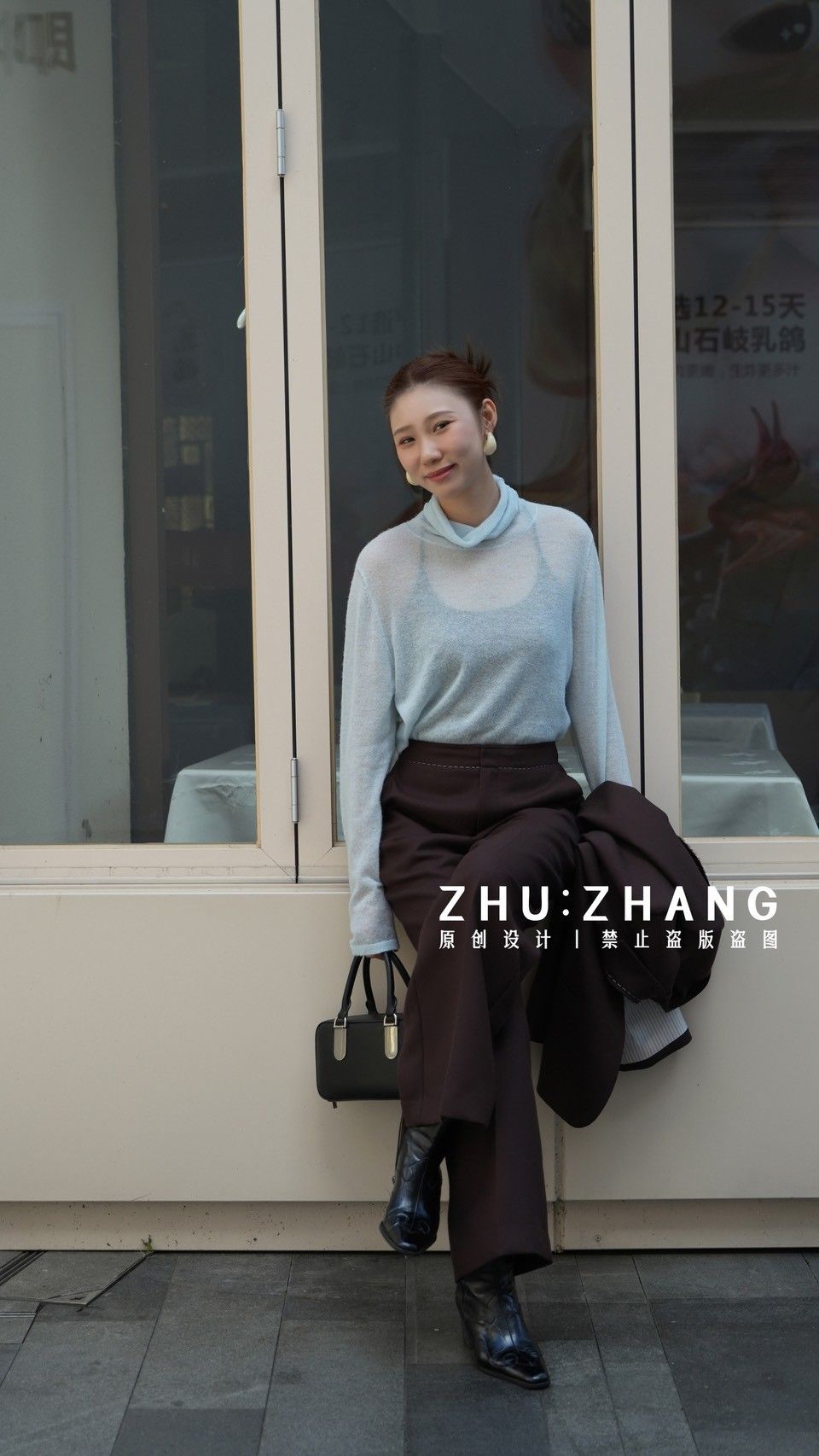 8折B049 微透針織上衣