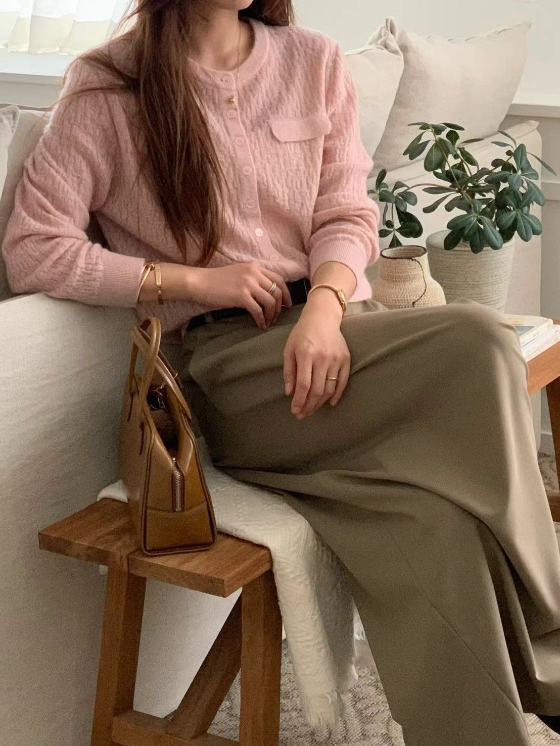 6折C006 馬海毛開襟上衣