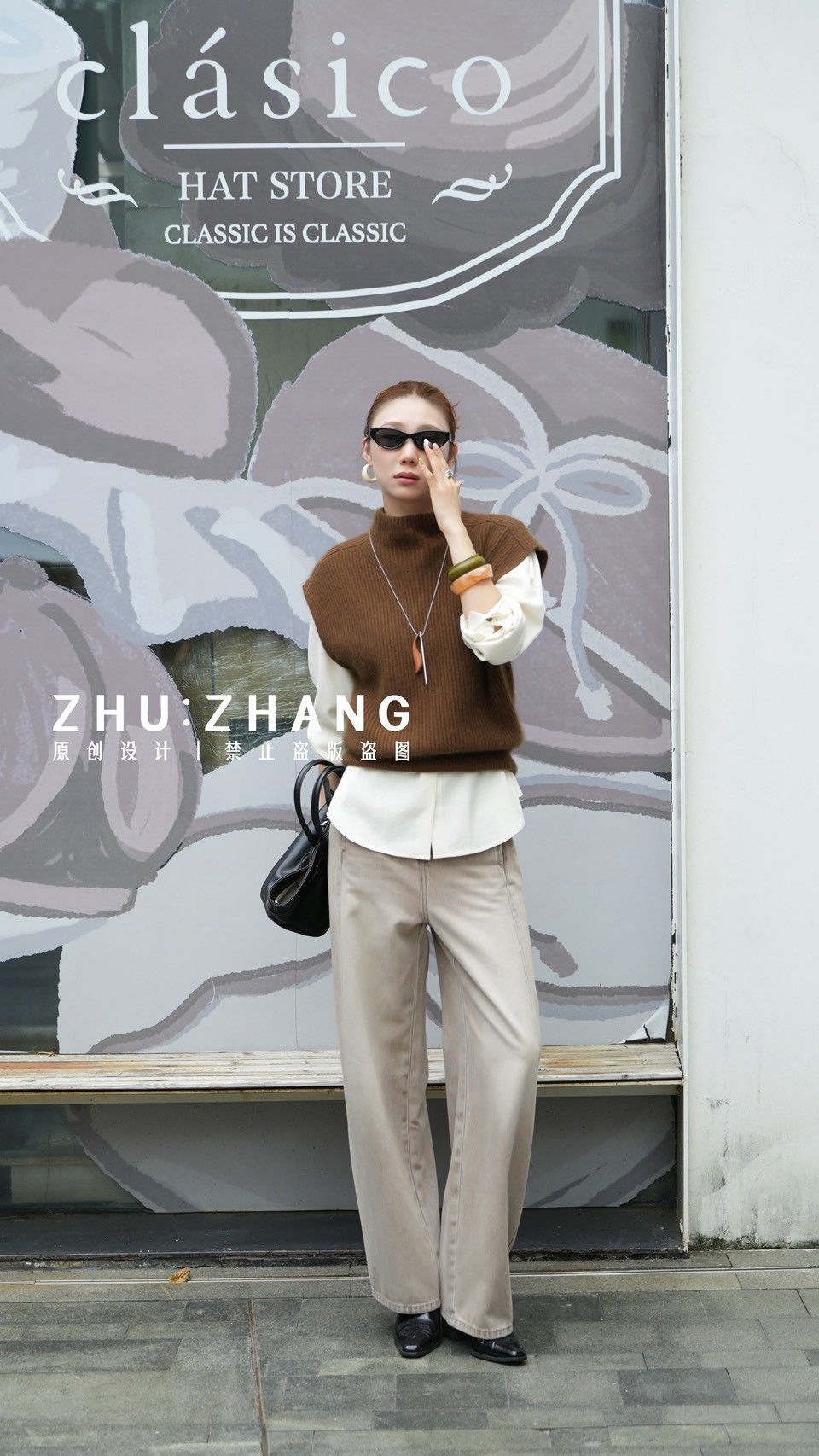 6折B031 復古刷色牛仔褲