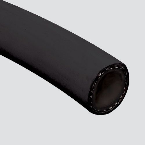 Black rubber hose, cut end visible.