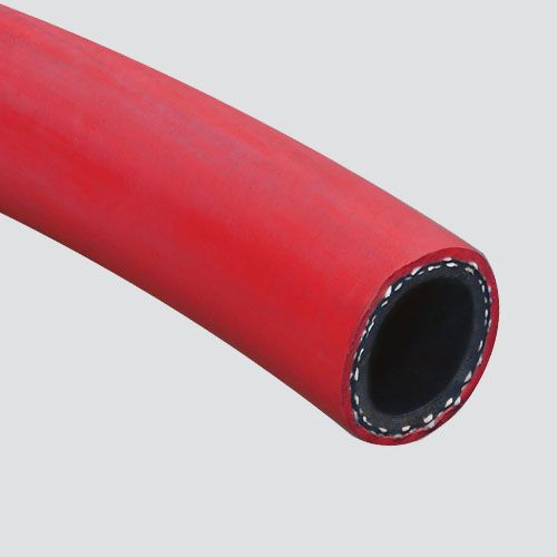 Red rubber hose with a black interior.