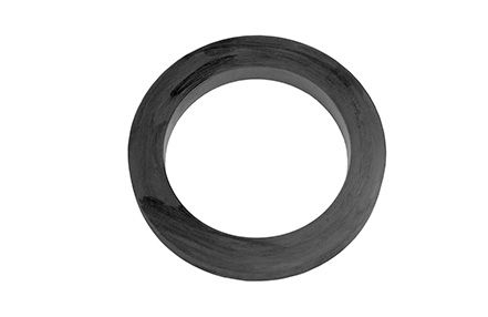Black circular rubber gasket.