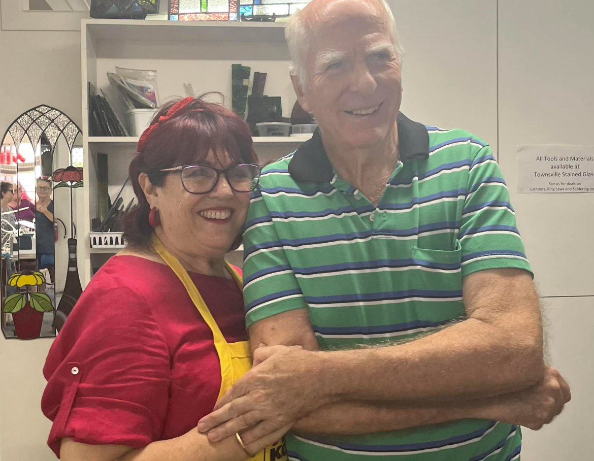 A Display Case Filled With A Variety Of Glass Items In A Store — Townsville Stained Glass In Aitkenvale, QLD