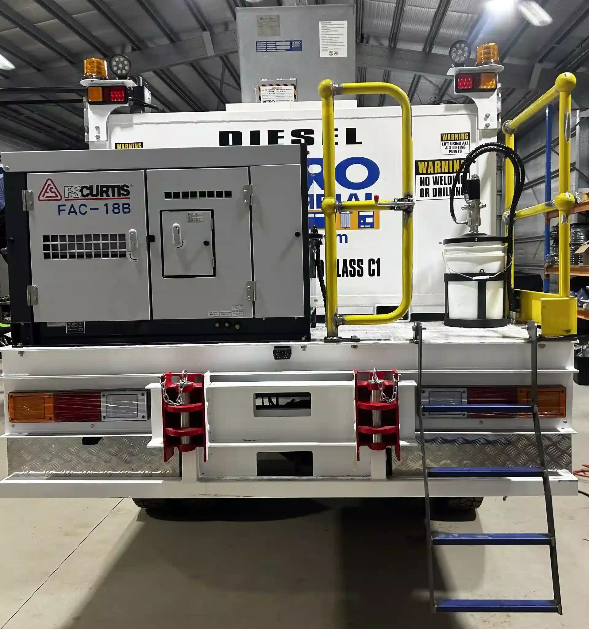 A white truck with the word diesel on it