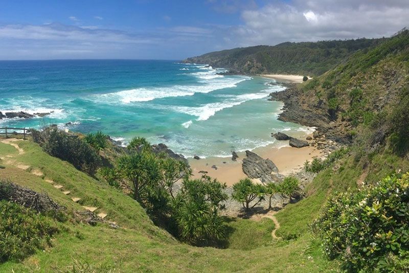 Mountainous Landscape with Scenic Beach Views — Tallow Tree Services Pty Ltd in Byron Bay, NSW