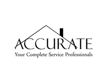 A black and white logo for accurate pest control and nuisance wildlife.