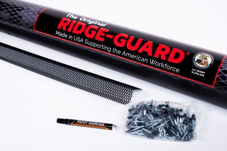 A ridge guard is made in the usa supporting the american workforce