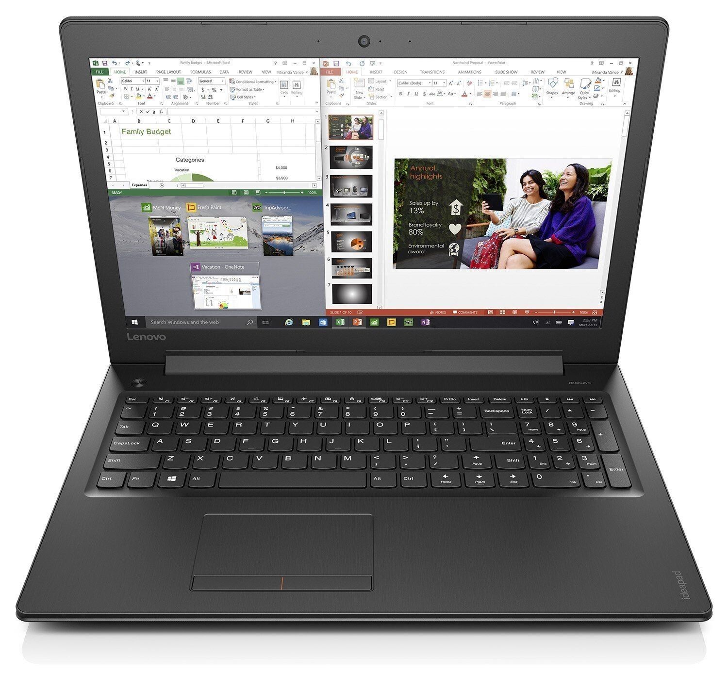 Lenovo Ideapad 310-Intel i7-7500u, 12GB RAM, 500GB SSD, HD Graphics, Win11+ Warranty
