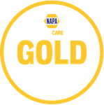 NAPA CARE Gold emblem within a yellow circle.