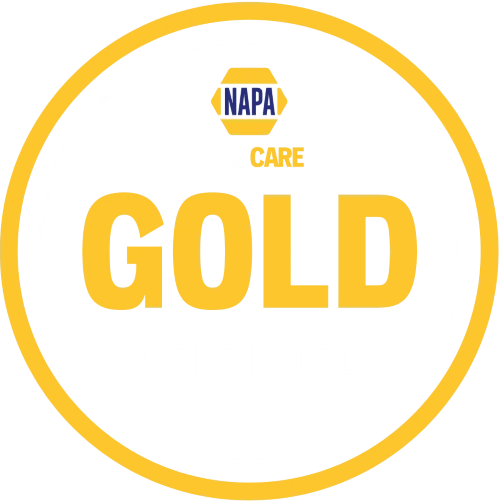 NAPA CARE Gold emblem within a yellow circle.