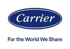 carrier logo that is blue and white