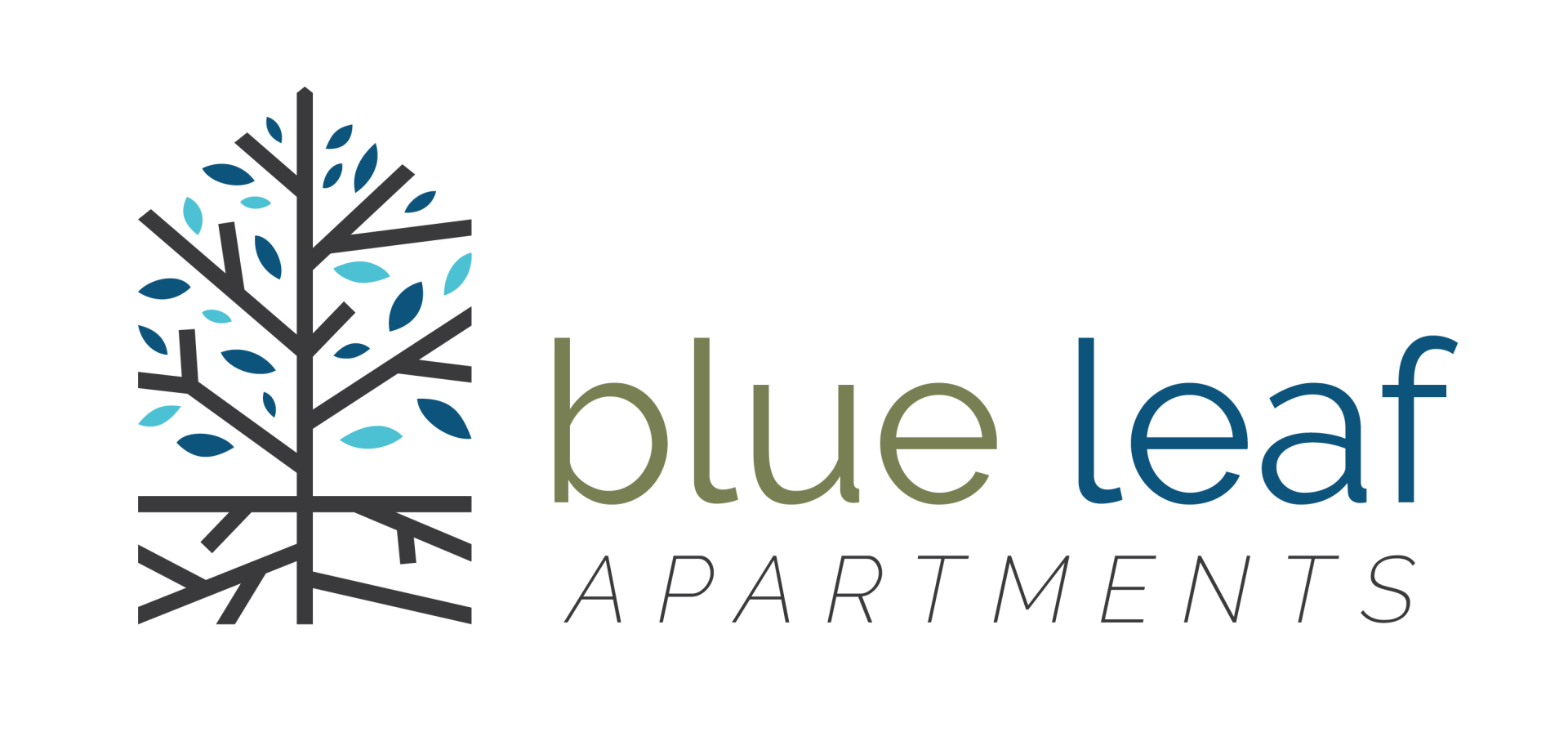 blue leaf apartments Logo